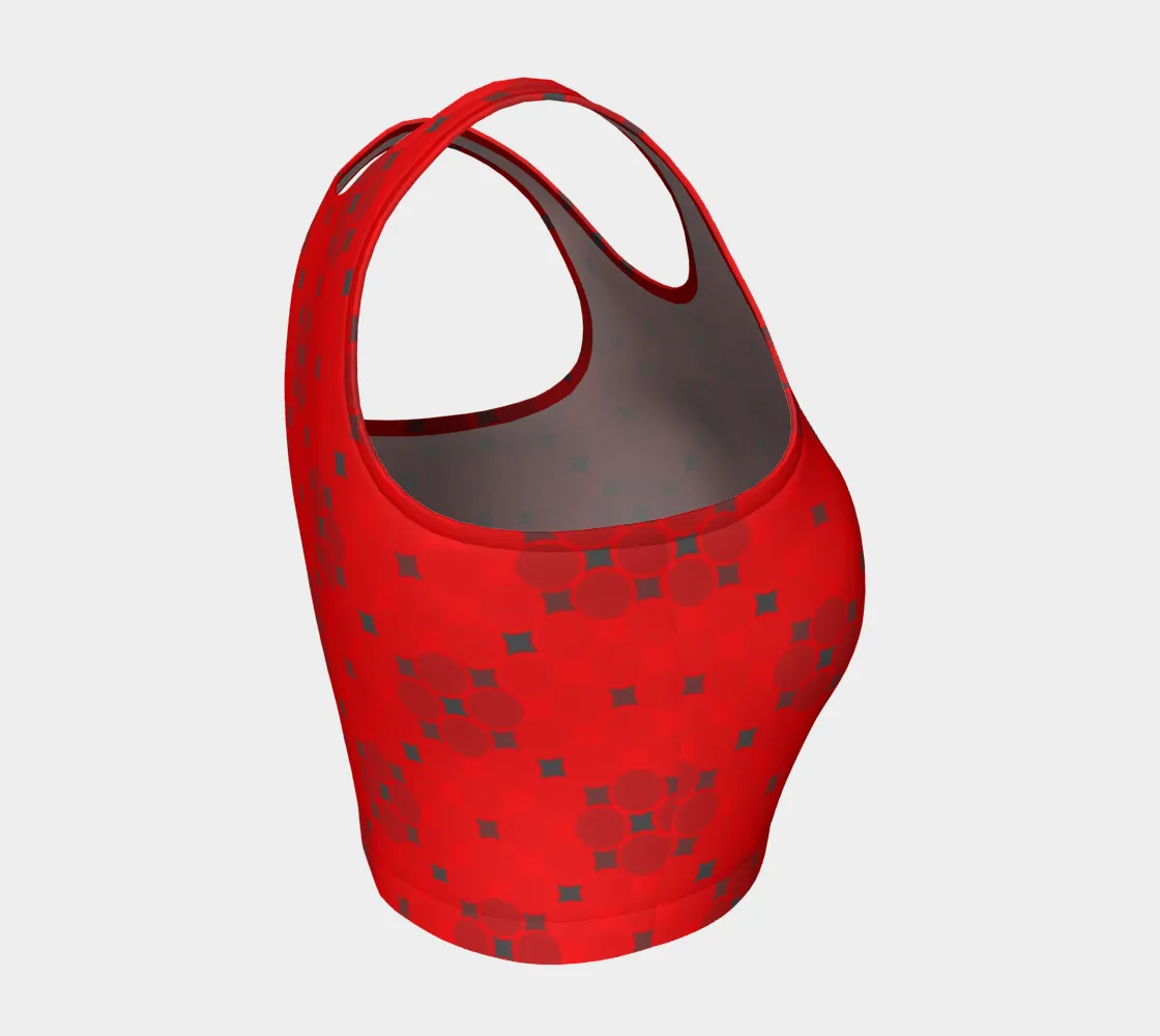 Crimson Petals Athletic Crop Top