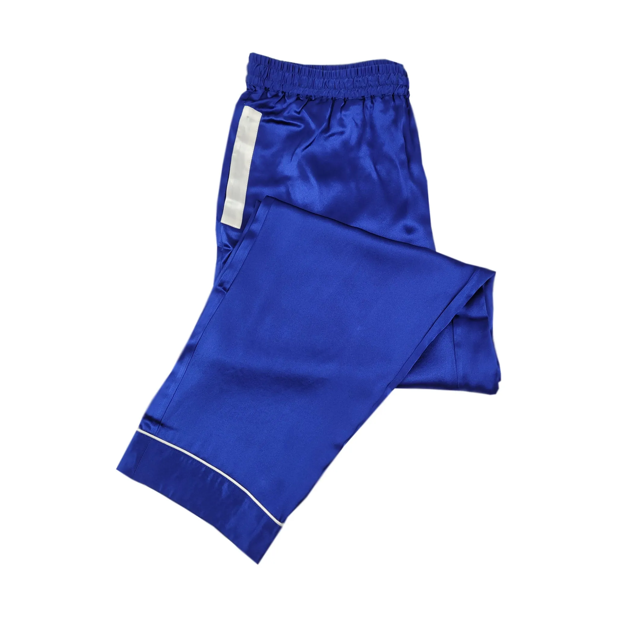 Men's Midnight Blue Silk Pajama Set
